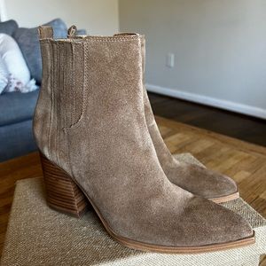 Marc Fisher Tan Suede Ankle Boots